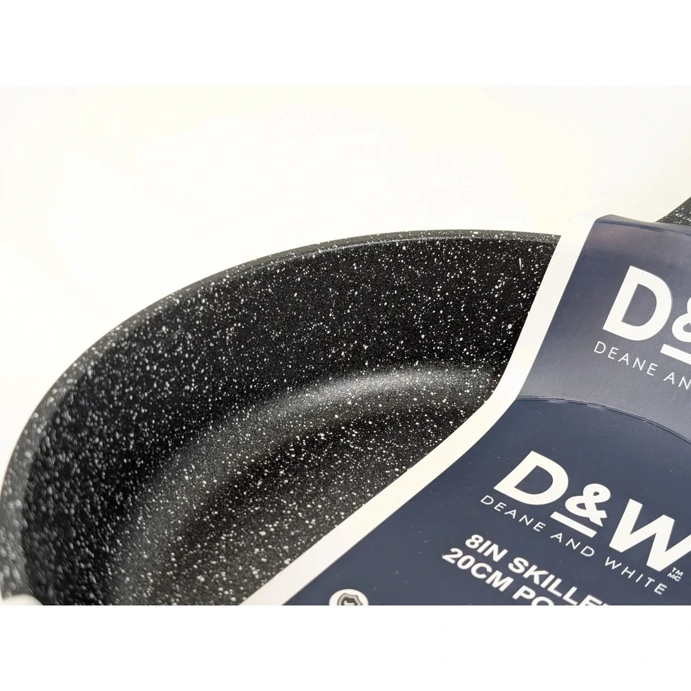 D&W Frying Pan 8 Inch Nonstick FRY Skillet Black Deane & White Premium Cookware